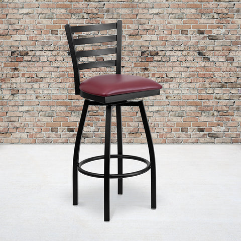 Black Ladder Stool-Wal Seat