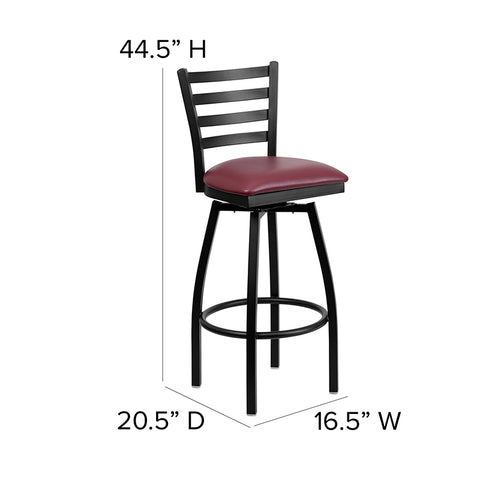 Black Ladder Stool-Wal Seat