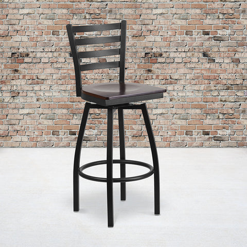 Black Ladder Stool-Wal Seat