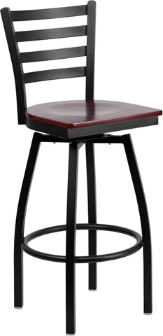 Black Ladder Stool-Wal Seat