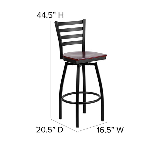 Black Ladder Stool-Wal Seat