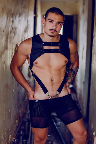 DNGEON Croptop Cockring Harness