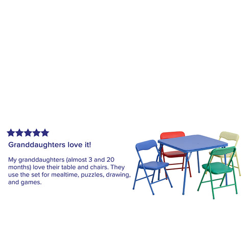 5 PC Kids Folding Table Set