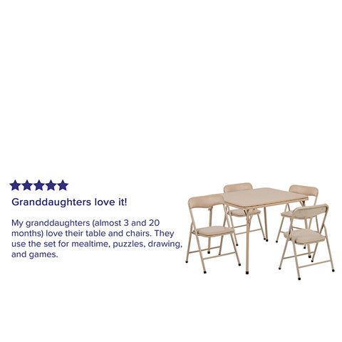 5 PC Kids Folding Table Set