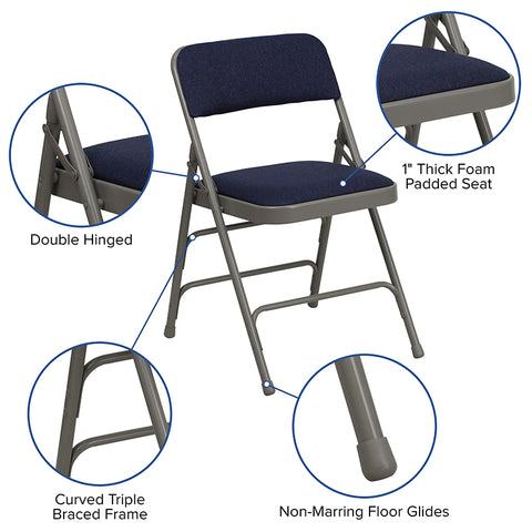 Gray Vinyl Folding Chair