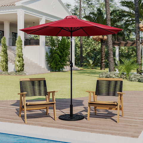 Teal 9 FT Round Patio Umbrella