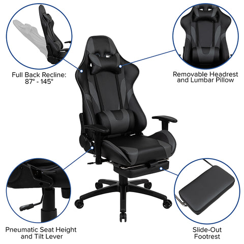 Black Gaming Desk & Chair Set