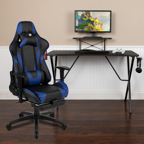 Black Gaming Desk & Chair Set