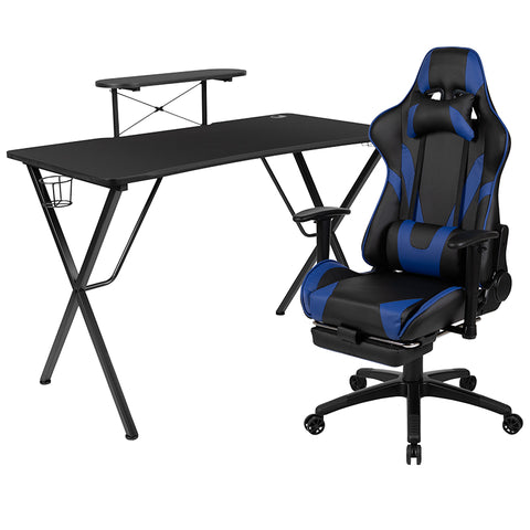 Black Gaming Desk & Chair Set