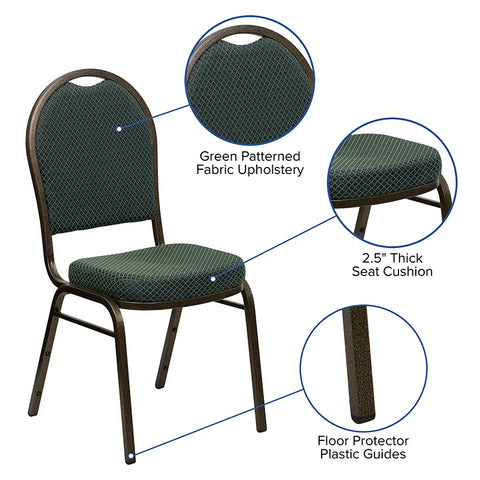 Green Fabric Banquet Chair