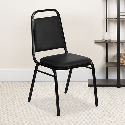 Black Vinyl Banquet Chair