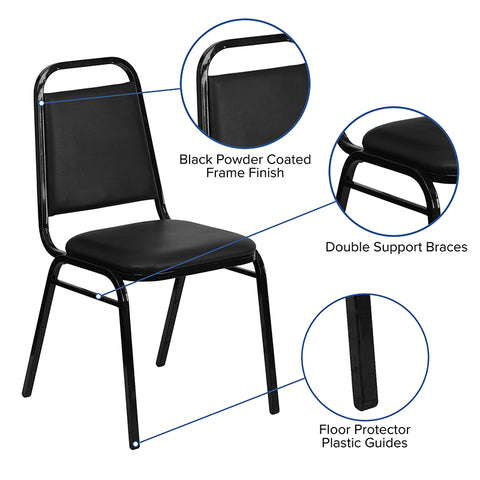 Black Vinyl Banquet Chair