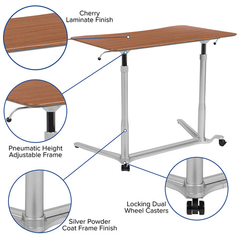 Sit-Stand Light Gray Desk