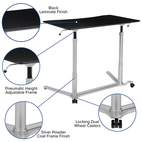 Sit-Stand Light Gray Desk