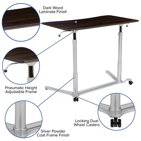 Sit-Stand Light Gray Desk