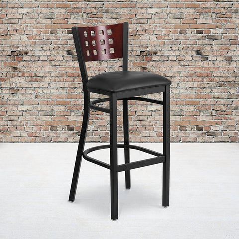 Black Cutout Stool-Mah Seat