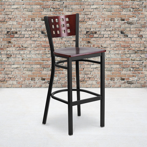 Black Cutout Stool-Mah Seat