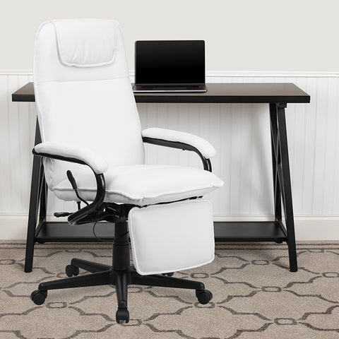 White Reclining Leather Chair