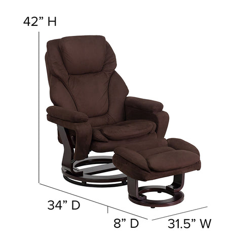 Brown Microfiber Recliner