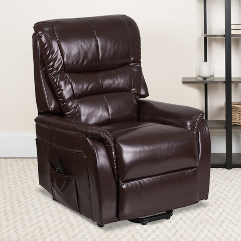 Brown Microfiber Lift Recliner