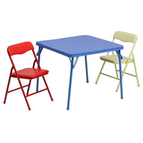 Kids Tan Folding Table Set