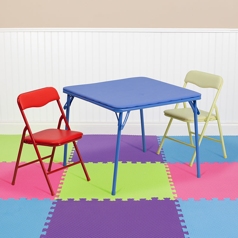 Kids Tan Folding Table Set