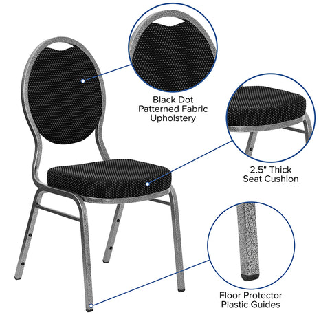 Black Fabric Banquet Chair