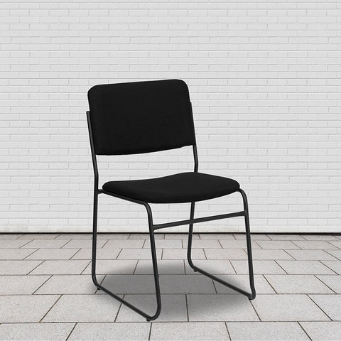 Black Fabric Stack Chair