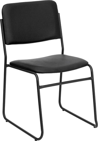 Black Fabric Stack Chair