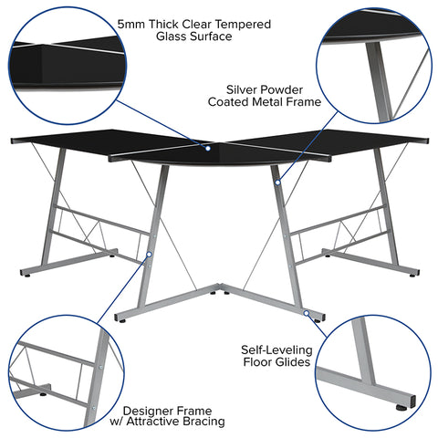 L-Shaped Computer Gaming Desk