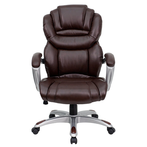 Brown High Back Leather Chair