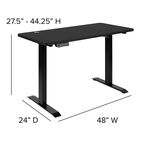 Mahogany Electric Stand Desk