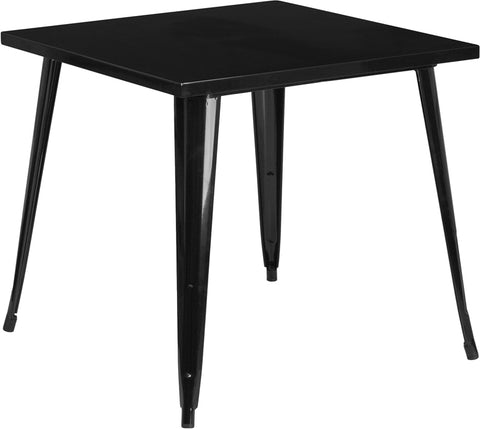 31.75SQ Aged Black Metal Table