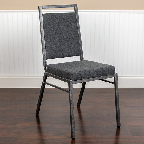 Dark Gray Fabric Banquet Chair