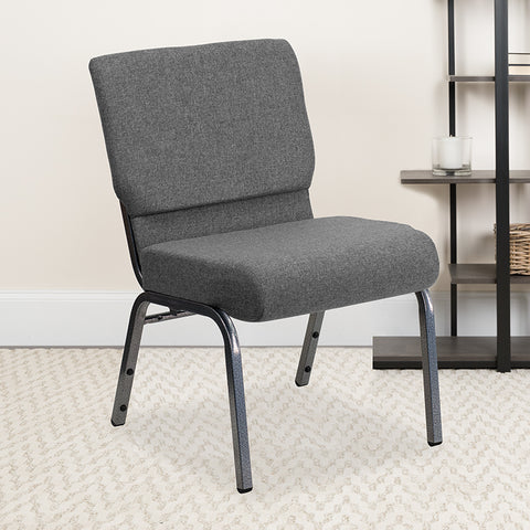 Gray Fabric Church Chair