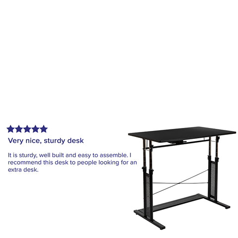 White Sit-Stand Office Desk