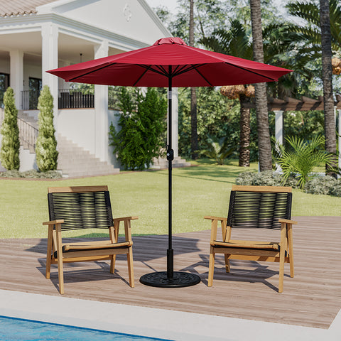 Tan Umbrella & Black Base Set