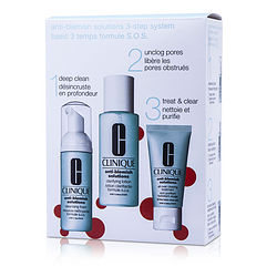 Anti-blemish Solutions 3-step System: Cleansing Foam + Clarifying Lotion + Clearing Treatment --3pcs