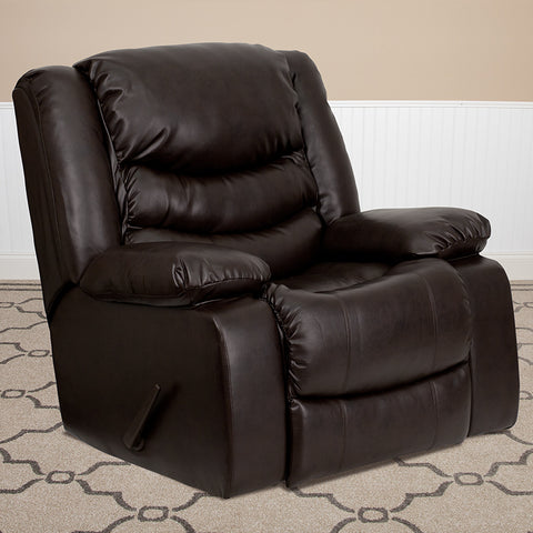 Brown Leather Rocker Recliner