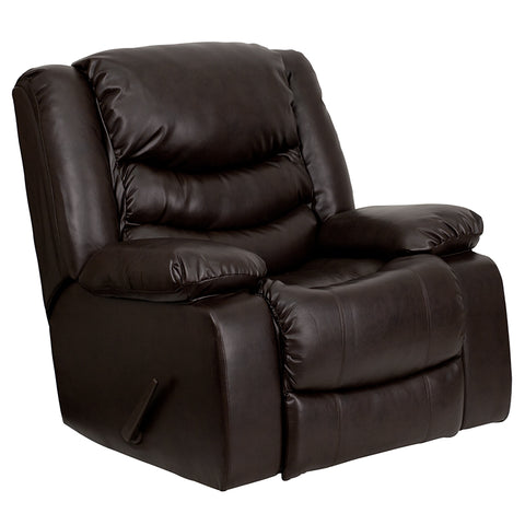 Brown Leather Rocker Recliner