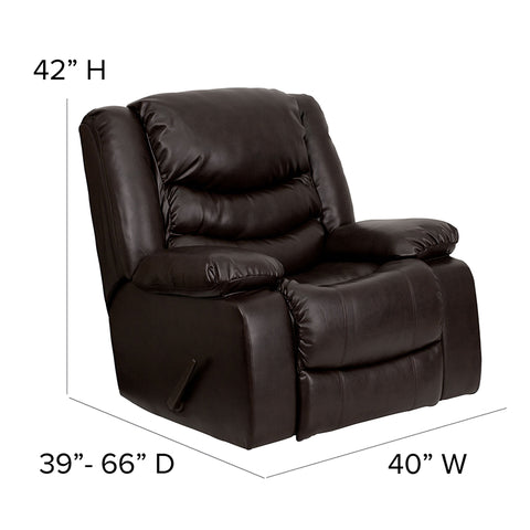 Brown Leather Rocker Recliner