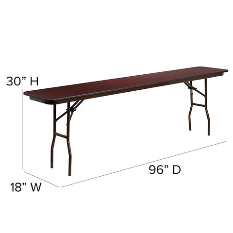 18x96 Mahogany Training Table