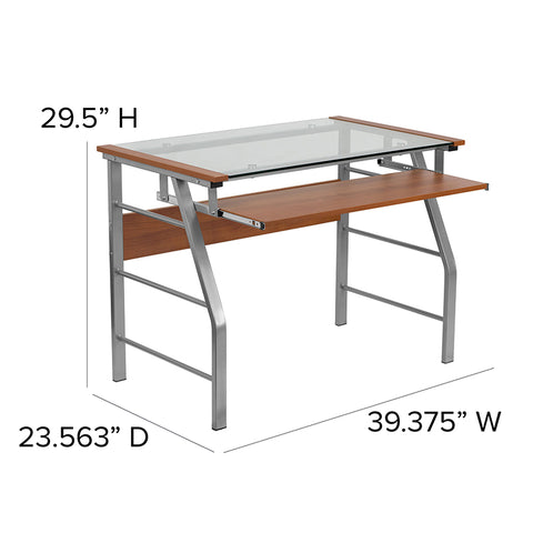 Glass Top Keyboard Desk