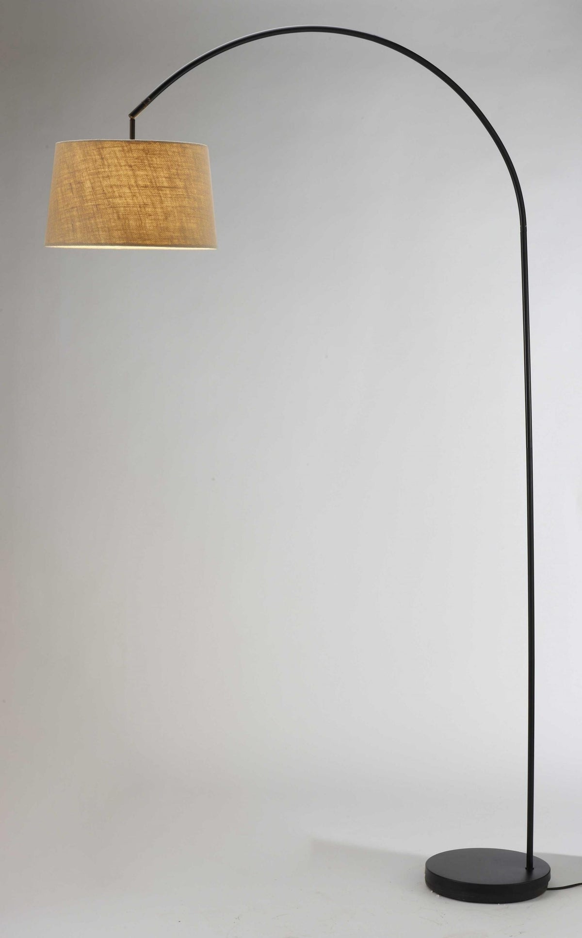 Sweeping Curve Floor Lamp in Black Metal