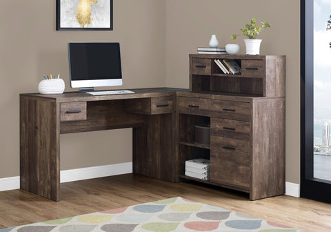 44.75" Reclaimed Wood Particle Board Laminate and MDF Computer Desk