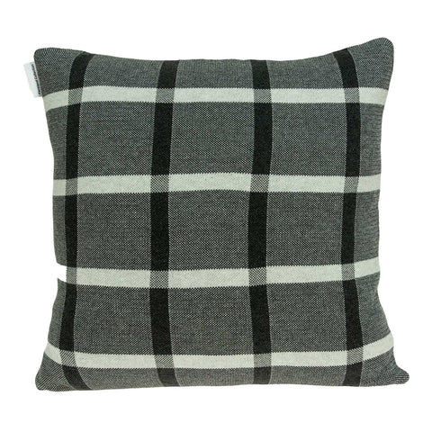 20" x 7" x 20" Transitional Gray Pillow Cover With Down Insert