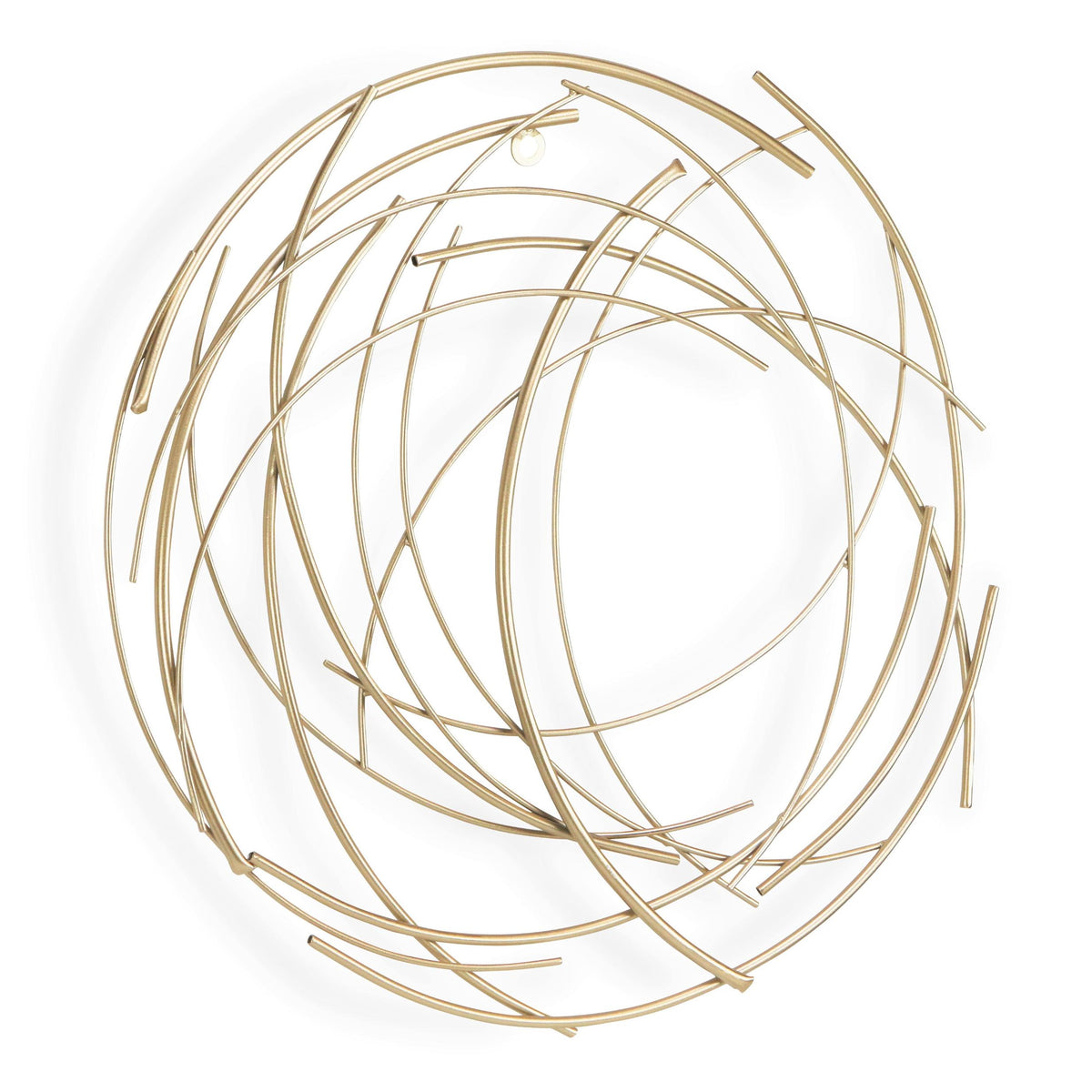 Gold Metal Abstract Round hanging Wall Art Decor