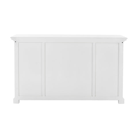 White Accent Cabinet with Glass Doors