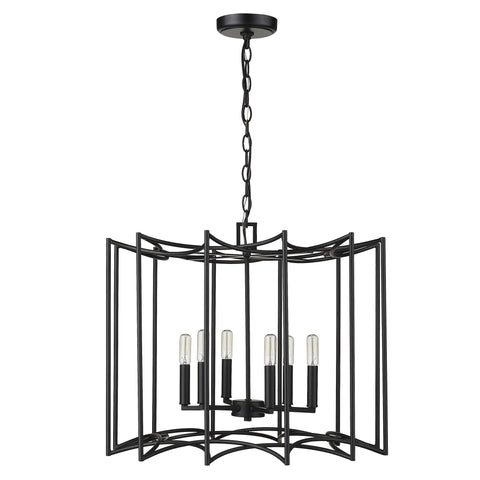 Rhian 8-Light Matte Black Pendant