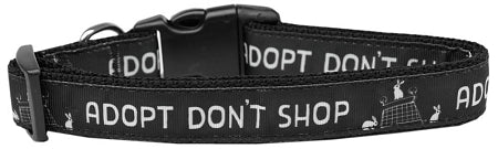 Adopt Don't Shop Nylon Cat Collar